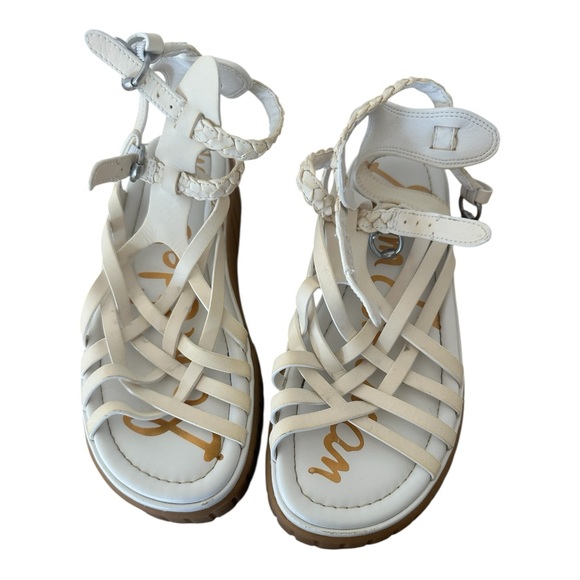 Sam Edelman Geana Women's Cream Gladiator Strappy Sandals 7 - Picture 2 of 6